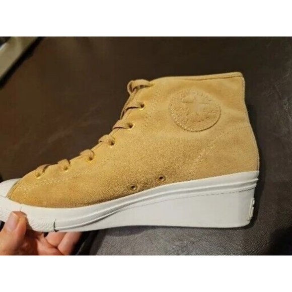 Rare Immaculate SIZE 6 Preloved high heel Converse AllStar Suede thin fur lining - Picture 13 of 16